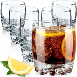 KADAX Juego de 6 vasos para agua, zumos, bebidas de cristal…
