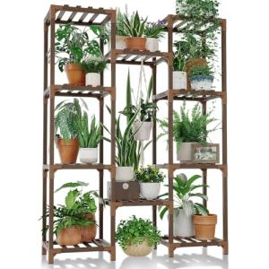 Bamworld Soporte para Plantas Estantería para Plantas de Ex…