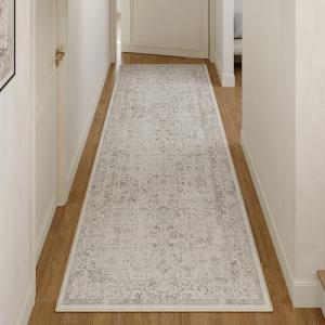 HUGEAR Alfombra Pasillo Larga Gris Alfombras Cocina Lavable…