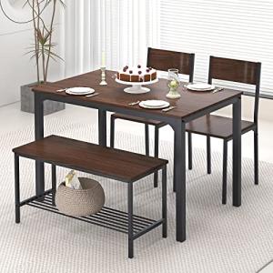 SogesHome Juego de Mesa de Comedor de 4 Piezas Mesa de Come…