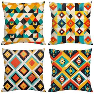 Fundas Cojines 70x70 cm Juego de 4 Color Cojines Exterior I…