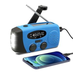 Radio de Emergencia Solar y Manivela Am/FM - Linterna LED  …