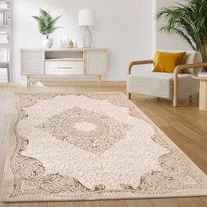 Paco Home Alfombra Salón Dormitorio Pelo Corto Vintage Orie…