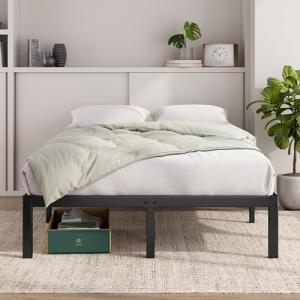 Zinus Estructura de Cama, Metal Espuma, Negro, 140 x 200 cm