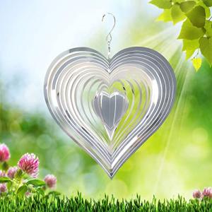 Molinillos de Viento de Acero Inoxidable con corazón de Amo…