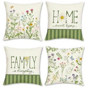 Bonhause Fundas Cojines Flores 45 x 45 cm Funda de Almohada…