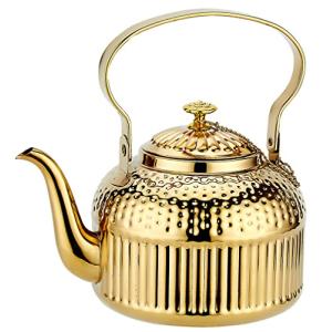 SANQIAHOME 1200 ml Tetera de acero inoxidable con infusor,a…