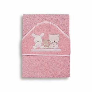 Interbaby - Capa de Baño Bebe Love Rosa | Toalla Bebe con C…