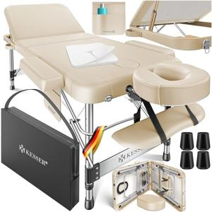 KESSER® Camilla de Masaje Móvil Plegable y Ajustable en Alt…