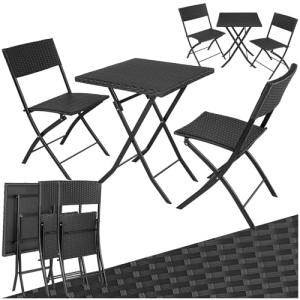 TecTake® Conjunto Jardín Exterior de Ratán y Acero para 2 P…
