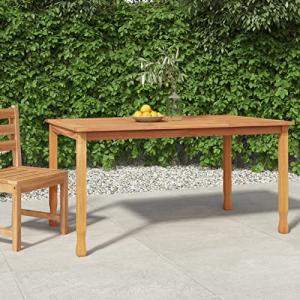 Homgoday Mesa de Comedor de jardín Madera Maciza de Teca 15…