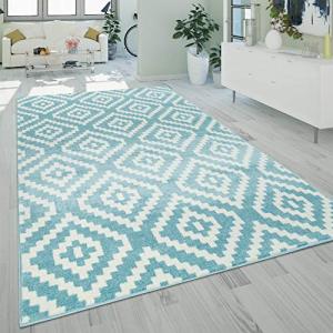 Paco Home Alfombra Salón Pelo Corto Moderna Motivo Geométri…