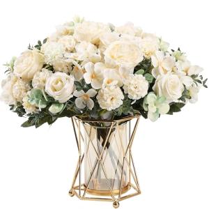 HNVNER 2 Ramo de Flores Artificiales Decoracion, Flor Falsa…