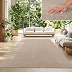 TT Home Alfombra Salón Pelo Corto Monocolor Diseño Moderno…