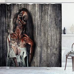 ABAKUHAUS Zombi Cortina de Baño, Mujer Muerta Enojado, Mate…