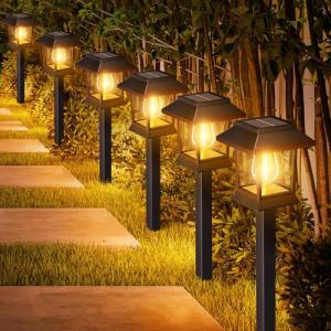 nipify Luces Solares LED Exterior Jardin, 6 Piezas Vintage…