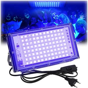 100W Luz Negra Ultravioleta, 96 Cuentas de Lámpara Foco LED…