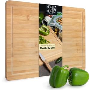 Moritz & Moritz Tabla de cortar XXL de bambú grande – 45 x…