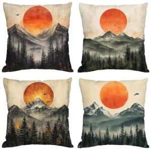 Paisaje Cojines Exterior Impermeable Lino Fundas Cojines 80…