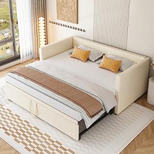 Moimhear Cama tapizada sofá cama extensible 90/180 x 200 cm…