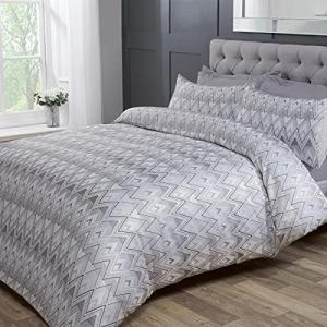 Sleepdown Chevron Jacquard Zig Zag - Juego de Funda de edre…