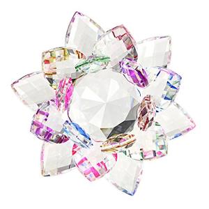 BTSKY Cristal de Ornamento de Flor de Loto Vidrio de Colore…