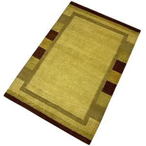 Gabbeh WR22 Alfombra 100% lana amarilla compatible con marr…