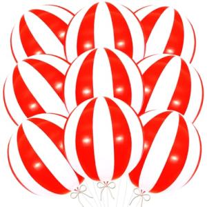 9 Piezas Globos Fiesta, 4D de 22 Pulgadas Globo Rojo Blanco…