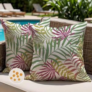 Jayusaror Fundas de Cojín para Exterior Impermeables Decora…