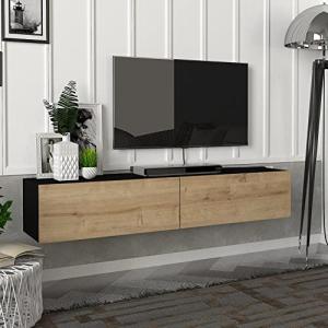 [en.casa] Mesa TV Flotante Mueble TV Suspendido con 2 Compa…