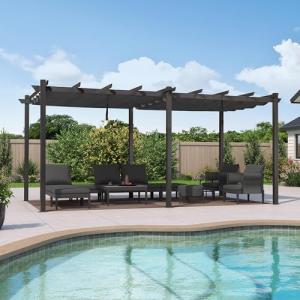 PURPLE LEAF Pergolas de Jardin Aluminio Cenadores para Jard…