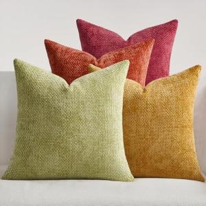 Topfinel Funda de Cojín 45 x 45 Set de 4 Decorativo Color N…