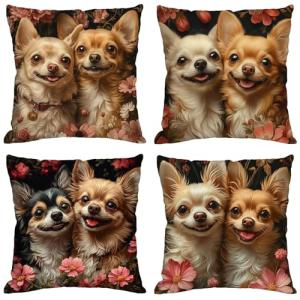 Funda Cojin 70x70 cm,Juego de 4 Fundas de Cojines Otoño Ter…