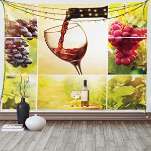 ABAKUHAUS Vino Tapiz de Pared, Viñedo De La Vendimia, para…