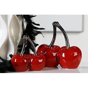 Moderna Escultura Cerezo DOBLE CHERRY de Cerámica rojo/plat…