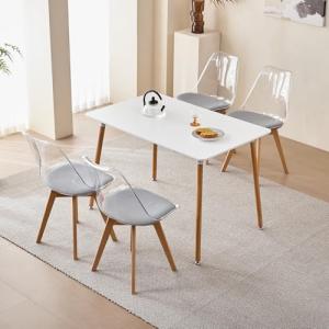DEYARNA HOME Juego de Mesa de Comedor Rectangular y 4 Silla…