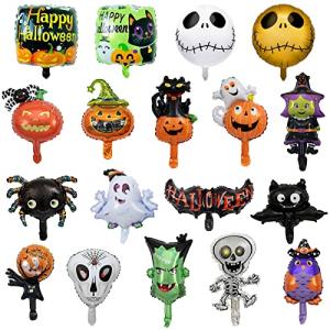 18pcs Globos de Decoración de Halloween, Halloween Aluminio…