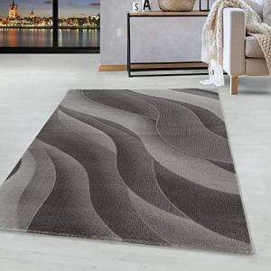 HomebyHome Alfombra Pila Corta Diseño de Ondas Sala de Esta…