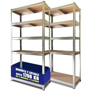 Nyana Home | Set de 2 Estanterías Metálicas Galvanizadas |…