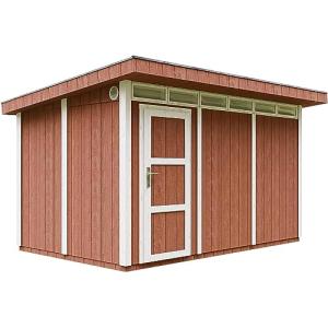 Caseta de jardín 8,7m²-L413xW279cm - con Suelo,Baldosas Bit…