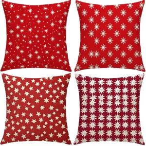 Rojo Cojines Exterior Impermeable Terciopelo Grande Fundas…