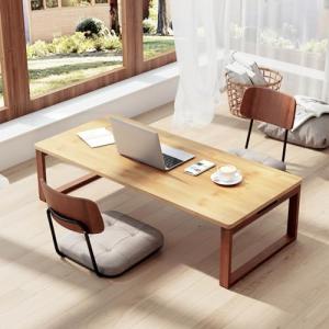 sogesfurniture Mesa auxiliar de bambú con patas plegables,…