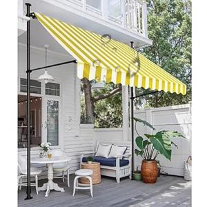 Toldo retráctil para patio de 118 pulgadas, toldo retráctil…