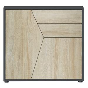 Vladon Cajonera Benny, Cómoda con 2 Puertas y 2 Cajones, Ne…