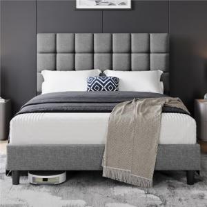 Yaheetech Cama Tapizada de 140 x 200 cm Cama de Matrimonio…