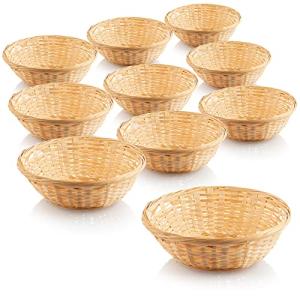 com-four® 10x Cesta de Rafia en Color Natural para Decorar…