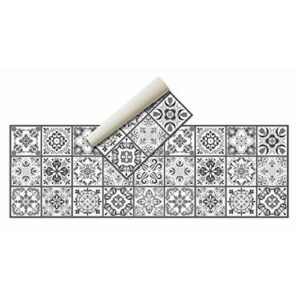 Alfombra Vinílica Hidráulica (180 x 60 cm, Negro-Gris) - Di…