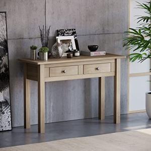 Vida Designs Table Panama-Mesa Consola con 2 cajones, Roble…