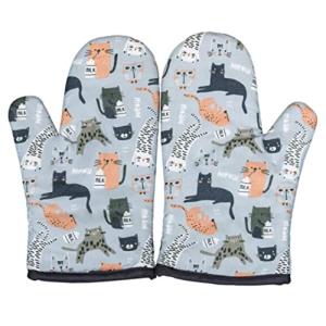 XLKJ Guantes de Horno de Algodón, Guantes de Horno Resisten…