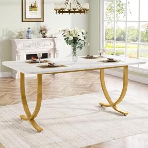 Tribesigns Mesa de comedor moderna para 6 personas, 160 x 8…